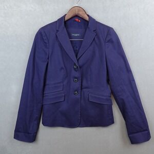 Piazza Sempione Navy Long Sleeve Career Blazer Jacket Italy Women Size 40